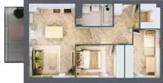 3 pokoje, mieszkanie 52,32 m², piętro 4, oferta nr B1.4.3, Apartamenty Nowe Miasto, Zgierz, ul. Orla 12