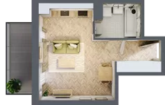 1 pokój, mieszkanie 30,28 m², piętro 3, oferta nr B1.3.6, Apartamenty Nowe Miasto, Zgierz, ul. Orla 12