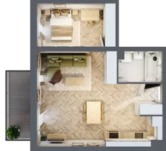 2 pokoje, mieszkanie 52,25 m², piętro 4, oferta nr B2.4.5, Apartamenty Nowe Miasto, Zgierz, ul. Orla 12