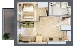 2 pokoje, mieszkanie 35,71 m², piętro 4, oferta nr B1.4.4, Apartamenty Nowe Miasto, Zgierz, ul. Orla 12