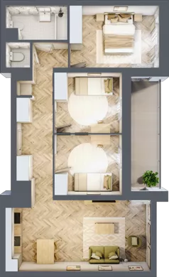 4 pokoje, mieszkanie 75,97 m², piętro 8, oferta nr 188, Nowy Czechów, Lublin, Czechów Południowy, ul. Kameralna 3