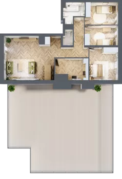 4 pokoje, mieszkanie 93,17 m², piętro 7, oferta nr 103, Nowy Czechów, Lublin, Czechów Południowy, ul. Kameralna 3