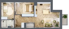 3 pokoje, mieszkanie 63,36 m², piętro 5, oferta nr 157, Nowy Czechów, Lublin, Czechów Południowy, ul. Kameralna 3