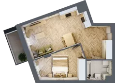 2 pokoje, mieszkanie 45,83 m², piętro 4, oferta nr 153, Nowy Czechów, Lublin, Czechów Południowy, ul. Kameralna 3