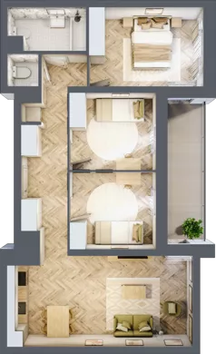 4 pokoje, mieszkanie 75,97 m², piętro 9, oferta nr 194, Nowy Czechów, Lublin, Czechów Południowy, ul. Kameralna 3