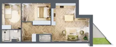 3 pokoje, mieszkanie 63,53 m², piętro 1, oferta nr 117, Nowy Czechów, Lublin, Czechów Południowy, ul. Kameralna 3