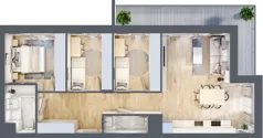 4 pokoje, mieszkanie 74,76 m², piętro 2, oferta nr 7/B7, Dzielnica Parkowa, Rzeszów, Słocina, ul. Ignacego Paderewskiego 47