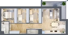 4 pokoje, mieszkanie 74,76 m², piętro 3, oferta nr 13/B7, Dzielnica Parkowa, Rzeszów, Słocina, ul. Ignacego Paderewskiego 47