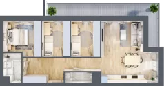 4 pokoje, mieszkanie 74,76 m², piętro 9, oferta nr 49/B7, Dzielnica Parkowa, Rzeszów, Słocina, ul. Ignacego Paderewskiego 47