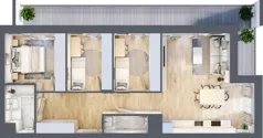 4 pokoje, mieszkanie 74,76 m², piętro 5, oferta nr 25/B7, Dzielnica Parkowa, Rzeszów, Słocina, ul. Ignacego Paderewskiego 47