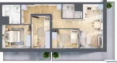 4 pokoje, mieszkanie 68,15 m², piętro 2, oferta nr 9/B7, Dzielnica Parkowa, Rzeszów, Słocina, ul. Ignacego Paderewskiego 47