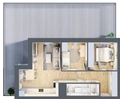 3 pokoje, mieszkanie 52,67 m², piętro 1, oferta nr 6/B7, Dzielnica Parkowa, Rzeszów, Słocina, ul. Ignacego Paderewskiego 47