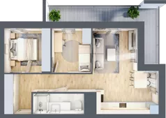 3 pokoje, mieszkanie 52,67 m², piętro 7, oferta nr 37/B8, Dzielnica Parkowa, Rzeszów, Słocina, ul. Ignacego Paderewskiego 47