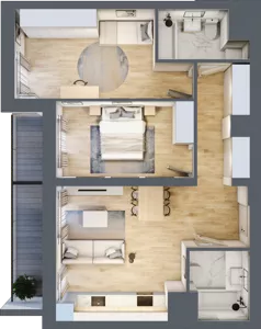 3 pokoje, mieszkanie 67,89 m², piętro 4, oferta nr 23/B8, Dzielnica Parkowa, Rzeszów, Słocina, ul. Ignacego Paderewskiego 47