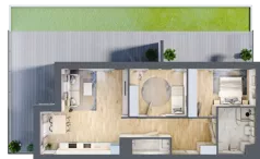 3 pokoje, mieszkanie 74,92 m², piętro 1, oferta nr 1/B7, Dzielnica Parkowa, Rzeszów, Słocina, ul. Ignacego Paderewskiego 47