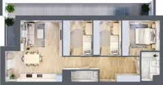 4 pokoje, mieszkanie 74,69 m², piętro 4, oferta nr 24/B8, Dzielnica Parkowa, Rzeszów, Słocina, ul. Ignacego Paderewskiego 47