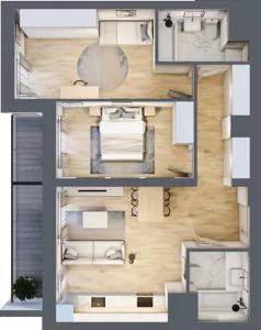 3 pokoje, mieszkanie 68,04 m², piętro 2, oferta nr 11/B8, Dzielnica Parkowa, Rzeszów, Słocina, ul. Ignacego Paderewskiego 47