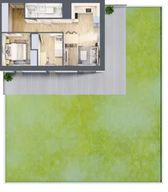 3 pokoje, mieszkanie 48,59 m², piętro 1, oferta nr 3/B8, Dzielnica Parkowa, Rzeszów, Słocina, ul. Ignacego Paderewskiego 47