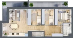 4 pokoje, mieszkanie 74,69 m², piętro 3, oferta nr 18/B8, Dzielnica Parkowa, Rzeszów, Słocina, ul. Ignacego Paderewskiego 47
