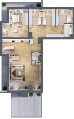 5 pokoi, mieszkanie 145,45 m², piętro 15, oferta nr 87/B8, Dzielnica Parkowa, Rzeszów, Słocina, ul. Ignacego Paderewskiego 47