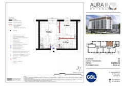 2 pokoje, lokal inwestycyjny 31,35 m², piętro 3, oferta nr LS-24, Aura II, Lublin, Felin, Majdanek, ul. Józefa Franczaka "Lalka" 1A