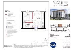 2 pokoje, lokal inwestycyjny 30,82 m², piętro 5, oferta nr LS-39, Aura II, Lublin, Felin, Majdanek, ul. Józefa Franczaka "Lalka" 1A