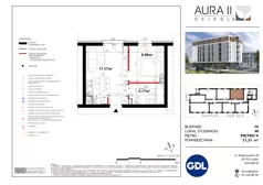 2 pokoje, lokal inwestycyjny 31,19 m², piętro 5, oferta nr LS-40, Aura II, Lublin, Felin, Majdanek, ul. Józefa Franczaka "Lalka" 1A