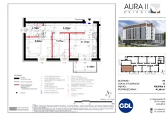 3 pokoje, lokal inwestycyjny 41,55 m², piętro 2, oferta nr LS-12, Aura II, Lublin, Felin, Majdanek, ul. Józefa Franczaka "Lalka" 1A