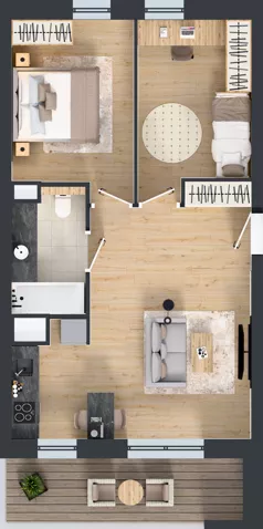 3 pokoje, mieszkanie 52,04 m², parter, oferta nr LM-123, Perspektywa Czechów, Lublin, Czechów Północny, ul. Wojtasa