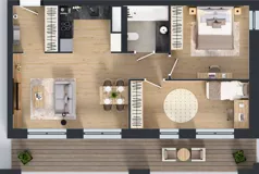 3 pokoje, mieszkanie 60,35 m², parter, oferta nr LM-125, Perspektywa Czechów, Lublin, Czechów Północny, ul. Wojtasa
