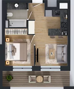 2 pokoje, mieszkanie 30,22 m², piętro 6, oferta nr LM-156, Perspektywa Czechów, Lublin, Czechów Północny, ul. Wojtasa