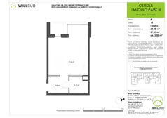 1 pokój, mieszkanie 37,89 m², piętro 1, oferta nr OJP3/B/P1/15, Osiedle Janowo Park III - etap B i C , Rumia, Janowo,  ul. Błoń Janowskich
