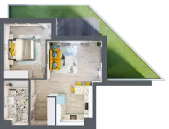 2 pokoje, mieszkanie 45,33 m², parter, oferta nr A-A0M6, Osiedle Blask, Łódź, Bałuty, ul. Smugowa 24