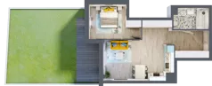 2 pokoje, mieszkanie 44,50 m², piętro 2, oferta nr B-D2M2, Osiedle Blask, Łódź, Bałuty, ul. Smugowa 24