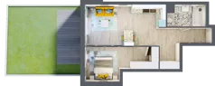 2 pokoje, mieszkanie 50,12 m², parter, oferta nr B-D0M3, Osiedle Blask, Łódź, Bałuty, ul. Smugowa 24
