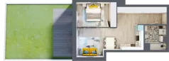 2 pokoje, mieszkanie 45,34 m², parter, oferta nr B-B0M2, Osiedle Blask, Łódź, Bałuty, ul. Smugowa 24