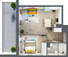 2 pokoje, apartament 43,24 m², parter, oferta nr M.112, Tarasy Śląskie, Chorzów, Chorzów II, ul. 3 Maja