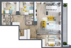 4 pokoje, apartament 104,01 m², piętro 5, oferta nr M.29, Tarasy Śląskie, Chorzów, Chorzów II, ul. 3 Maja