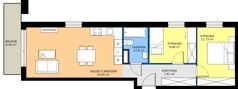 3 pokoje, mieszkanie 58,21 m², piętro 1, oferta nr M.73, Tarasy Śląskie, Chorzów, Chorzów II, ul. 3 Maja 94