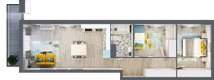 3 pokoje, apartament 58,21 m², piętro 1, oferta nr M.73, Tarasy Śląskie, Chorzów, Chorzów II, ul. 3 Maja