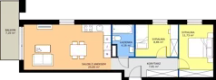 3 pokoje, mieszkanie 58,21 m², piętro 4, oferta nr M.100, Tarasy Śląskie, Chorzów, Chorzów II, ul. 3 Maja 94