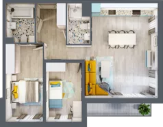 3 pokoje, apartament 69,33 m², piętro 1, oferta nr M.03, Tarasy Śląskie, Chorzów, Chorzów II, ul. 3 Maja