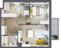 3 pokoje, apartament 55,76 m², piętro 1, oferta nr M.114, Tarasy Śląskie, Chorzów, Chorzów II, ul. 3 Maja