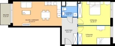 3 pokoje, mieszkanie 68,12 m², piętro 5, oferta nr M.64, Tarasy Śląskie, Chorzów, Chorzów II, ul. 3 Maja 94