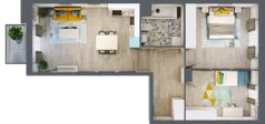 3 pokoje, mieszkanie 67,14 m², piętro 1, oferta nr M.118, Tarasy Śląskie, Chorzów, Chorzów II, ul. 3 Maja