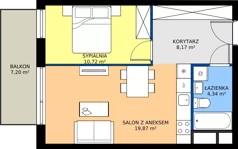 2 pokoje, mieszkanie 43,10 m², piętro 4, oferta nr M.98, Tarasy Śląskie, Chorzów, Chorzów II, ul. 3 Maja 94