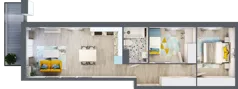 3 pokoje, mieszkanie 58,21 m², piętro 2, oferta nr M.82, Tarasy Śląskie, Chorzów, Chorzów II, ul. 3 Maja
