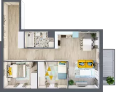 3 pokoje, apartament 58,88 m², piętro 1, oferta nr M.115, Tarasy Śląskie, Chorzów, Chorzów II, ul. 3 Maja
