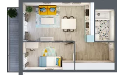 2 pokoje, apartament 42,34 m², piętro 1, oferta nr M.39, Tarasy Śląskie, Chorzów, Chorzów II, ul. 3 Maja