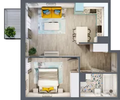 2 pokoje, mieszkanie 43,24 m², piętro 5, oferta nr M.135, Tarasy Śląskie, Chorzów, Chorzów II, ul. 3 Maja